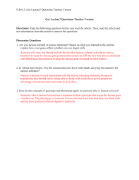 Mutation virtual lab worksheet answers. Lactase Enzyme Lab Answers