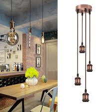4 Light Modern Retro Industrial Pendant E27 Hanging Ceiling Light Table Lamp Cluster Holder Sale Banggood Com Arrival Notice Arrival Notice