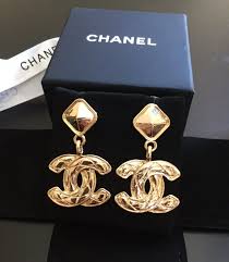 Ending jan 17 at 8:45pm pst. Chanel Cc Gold Stud Earrings Gold Earrings