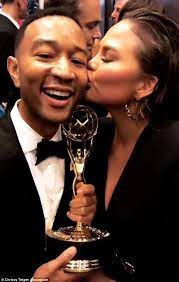 Chrissy Teigen Pays Tribute To John Legend At Creative Arts Emmys Daily Mail Online