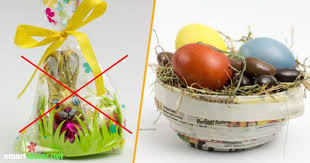 Osterkorbchen Basteln Einfache Und Schnelle Upcycling Ideen Osternest Basteln Anleitung Kerzen Basteln Osternest Basteln