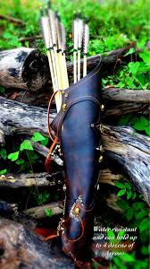 Quiver Handmade Genuine Cow Leather Pyrography Archery Arrow Leather Quiver Archery Quiver Archery Arrows