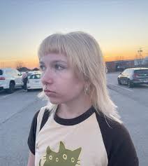 after + before blonding, didn't get any before pictures of the cut but we  added some layers and started two rat tails for her, had a great time :)