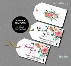 Affiliate Editable Bridal Shower Favor Tags Template Floral Rustic Wedding Favor Tags Baby Shower Labels Bridal Shower Labels