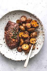 This three ingredient beef tenderloin dish will melt in your mouth. Garlic Butter Steak And Potatoes Skillet Creme De La Crumb