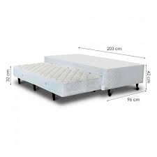 Cama De Solteiro Box Com Cama Auxiliar Base Cama Box Com Cama Auxiliar 96 Solteiro Especial Mola Microcoil Poliester Branco Base Para Cama Box Cama Box Cama Auxiliar
