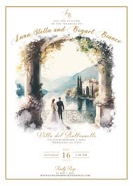 Watercolor Lake Como Wedding Invite, Italian Wedding Invitation, Italy Save  the Date, Destination Wedding Invite, Italian Villa Invite - Etsy
