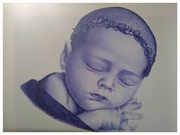 Sascha Shiane Delport, ballpoint portrait [WIP] * How about that amazing  mouth folks Enjoy an up right view!