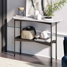 Amazon Com Nathan James 37201 Jasmine Modern Sofa Entryway Faux Marble Console Narrow Metal Frame In 2020 Entryway Console Table Small Console Tables Side Table Wood