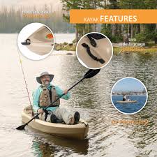Angler has a stable flat bottom with deep tracking channels and stability chine rails. Lifetime Tamarack Angler 10 Ft Fishing Kayak Paddle Included 90508 Walmart Com Walmart Com