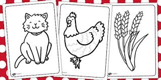 Click on the link of your choice (below) to print the little red hen story page. The Little Red Hen Coloring Pages