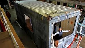 Little Cargo Container In The Big Woods Gardenista Cargo Container Shipping Container Container House