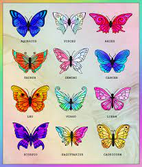 Zodiac Butterflies Art Print By Berlin Michelle X Small In 2021 Butterfly Art Print Butterfly Art Astrology Tattoo