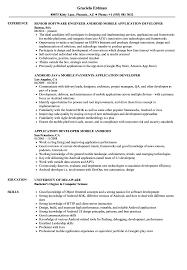 Android Application Developer Resume Samples Velvet Jobs Application Android Software Engineer Mobile Application