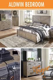 En Una Hermosa Madera De Pino Con Un Acabado Gris Envejecido El Juegodehabitacion Aldwin Seguramente Te Enca Furniture Homestore Ashley Furniture Furniture