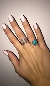 Light pink & gold glitter acrylic nail. Light Pink Short Acrylic Nails Novocom Top