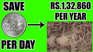 save rs 1 32 860 per year by just multiplying rs 2 per day