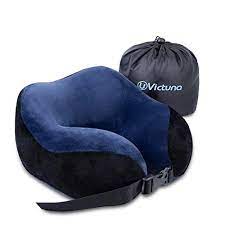 Victuna Neck Pillow For Airplane Travel Upgrade Memory Foam Travel Pillow With Adjustable Buckle To Ensure Memory Foam Travel Pillow Travel Pillow Neck Pillow