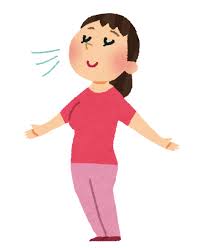 深呼吸のイラスト（女性） | かわいいフリー素材集 いらすとや