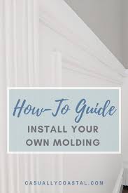 Now, all coped joints start with an inside miter, which we make on the miter saw. How To Install Picture Frame Molding And Chair Rails Casually Coastal