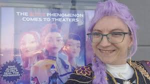 Attendee enjoys kpop sing-a-long event