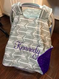 Monogram Carseat Canopy Girl Boy Car Seat Canopy Carrier Cover Personalized Baby Cover Canopy For Girls Woodland Baby Arrow Purple Baby Carrier Cover Baby Girl Nursery Purple Purple Nursery Girl
