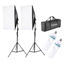 2 Photography Lighting Softbox Stand Photo Equipment Soft Studio Light Kit Wish