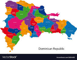 Map Dominican Republic Royalty Free Vector Image