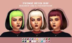 Cosmic Cc Fringe Recolour I Love This Hair And I Wanted Sims 4 Sims Sims 4 Punk