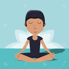 Padmasana or the lotus pose. Lotus Flower And Cartoon Man Practicing Yoga In A Lotus Pose Royalty Free Cliparts Vectors And Stock Illustration Image 91395125