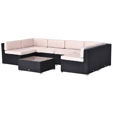 We did not find results for: Outsunny Wicker 7 Piece Patio Conversation Sets With Sofa Teatable Black 7pcs Best Buy Canada