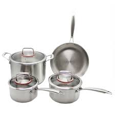 Mainstays stainless steel cookware and kitchen combo set is listed as an 18 piece set but is actually 21 pieces (i think they didn't count the lids to the bowls as separate pieces). Tri Ply Quality Cooker Cooking Stock Pot Pot Saucepan Fry Pan Wok 7 Piece Stainless Steel Cookware Set With Cast Handles Buy High Quality Cookware Stainless Steel Cookware Frying Pan Stainless Steel Cookware Set