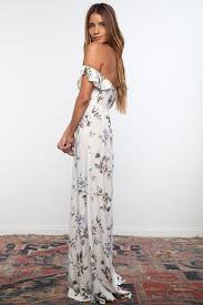 Flynn Skye Bardot Maxi Dress In White Rose Maxi Dress Dresses Dress History