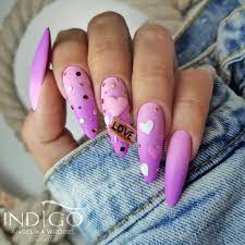 Indigo Nails Uk By Sara On Instagram If You Are Not A Fan Of Red Nails Angelika Wrobel Chose Her Favourite Colors For Valentine In 2021 Indigo Nails Red Nails Nails