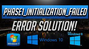 Способы устранения ошибки 0x00000032 PHASE1 INITIALIZATION FAILED