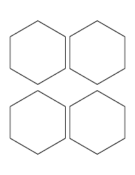 Thassos white hexagon 3 inch polished. Printable 4 Inch Hexagon Template