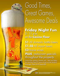 Tgif Restaurant Specials Casino Hotel