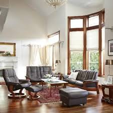 Stressless Furniture By Ekornes Buckingham Collection Featuring Reclining Sofa Low Back Leather Reclini Stressless Furniture Furniture Farm House Living Room