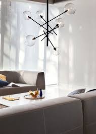 The Beacon Lighting Aksel 6 Light Pendant In Black With Clear Glass Pendant Lighting Feature Pendant Lights Stair Lighting