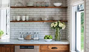 White subway tile bathroom ideas. Best Countertop For Stained Wood Cabinets Maria Killam
