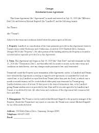 My Georgia Lease Agreement PDF
