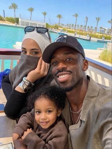 Dembele with his wife and daughter on vacation after the World Cup ❤️