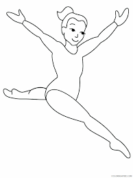 Barbie wearing a flowered dress. Gymnastics Coloring Pages For Girls Gymnastics 1 Printable 2021 0669 Coloring4free Coloring4free Com