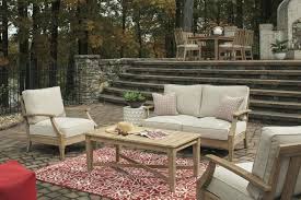 Clare View Beige Outdoor Loveseat With Cushion In 2020 Outdoor Loveseat Flagstone Patio Patio