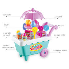 Ice cream decal 14 homemade hand dipped cart concession food truck restaurant. Creative Diy Children S Candy Hand Push Ice Cream Car Electric Music 19 Piece Set Play House Toy Baby Educational Toys Groceries Toys Aliexpress