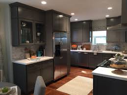 Grey Kitchen Cabinets Carrera Mosaic Backsplash And White Ceaserstone Countertop Full Renovation For Prop Kitchen Remodel Kitchen Design Kitchen Inspirations