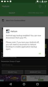 Todos los usuarios de android pueden . Helium Apk Download