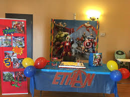 Cake Table For Marvels Avengers Bday Party Kdr Avengers Party Decorations Avengers Birthday Party Decorations Avenger Birthday Party