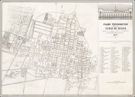 Mapa de rutas rtp | red de transporte de pasajeros de la ciudad de méxico. Plano Topografico De La Ciudad De Mexico Fromado Por El Ingeniero Jose Colmenero Con Las Nuevas Calles Abierta Hasta La Fecha 1872 Barry Lawrence Ruderman Antique Maps Inc
