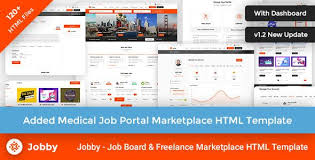 Jobby Job Portal Multi Purpose Marketplace Html Template Job Portal Medical Jobs Psd Templates
